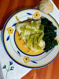 Baccalà in padella con i porri