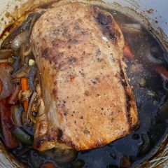 A picture of Dutch Oven Pork Tenderloin.