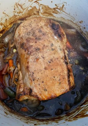 A picture of Dutch Oven Pork Tenderloin.
