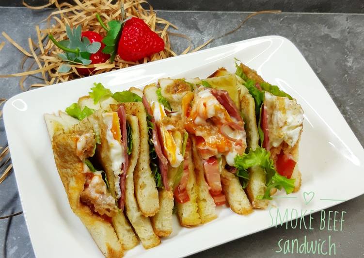 Cara Membuat Smocked beed sandwich yang Lezat