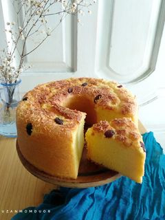 Foto resep Bolu Tape Topping Keju Kismis