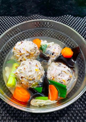 Foto resep Sup bakso lohua ayam (bakso rambutan)