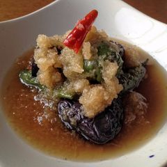 A picture of Mizore-ae (Deep-fried Vegetables with Grated Daikon Radish Dressing).