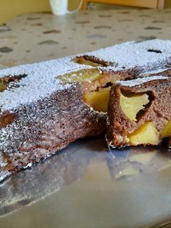 Grízes almás kavart süti recept fotója