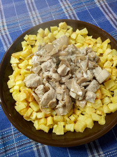 صورة لوصفة دجاج بالفطر والكريمة