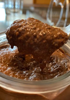 Una foto de Mousse de choco vegano