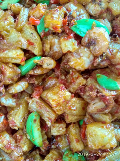 Foto resep Balado Kentang Udang Pete