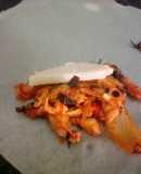 Spicy chicken cheese burst spring roll