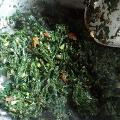 A picture of Fried kales.