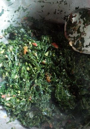 A picture of Fried kales.