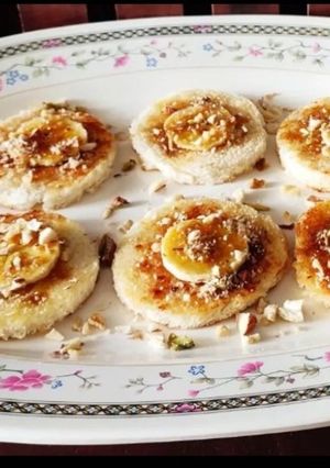 A picture of Bread banana caramel bites.