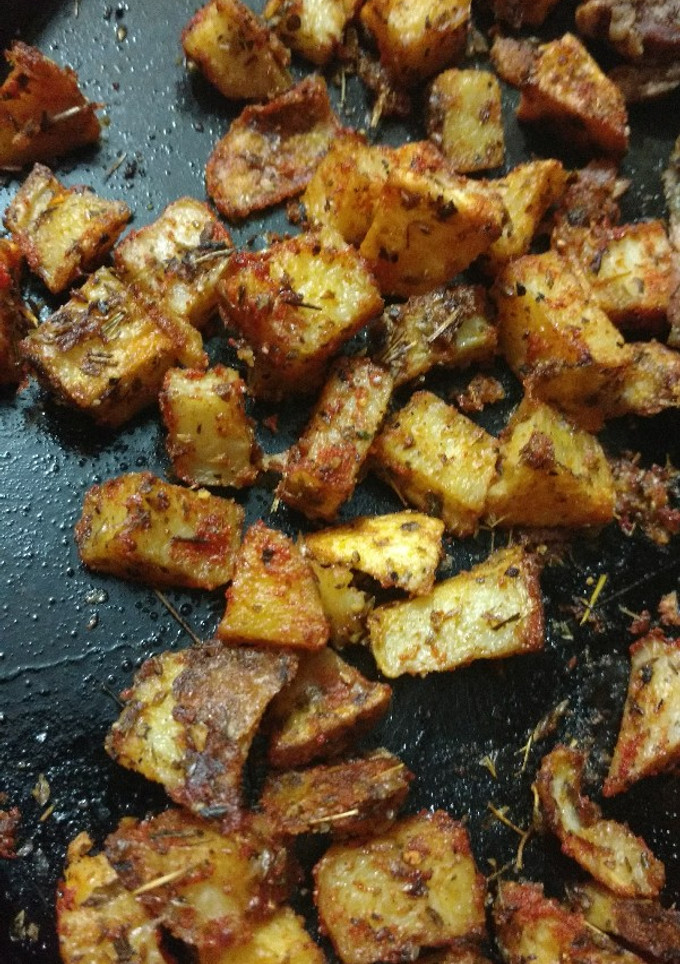 Una foto de Papas al horno saborizadas