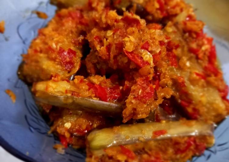 Resep Terbaik Balado Terong Rebon Sedap Nikmat