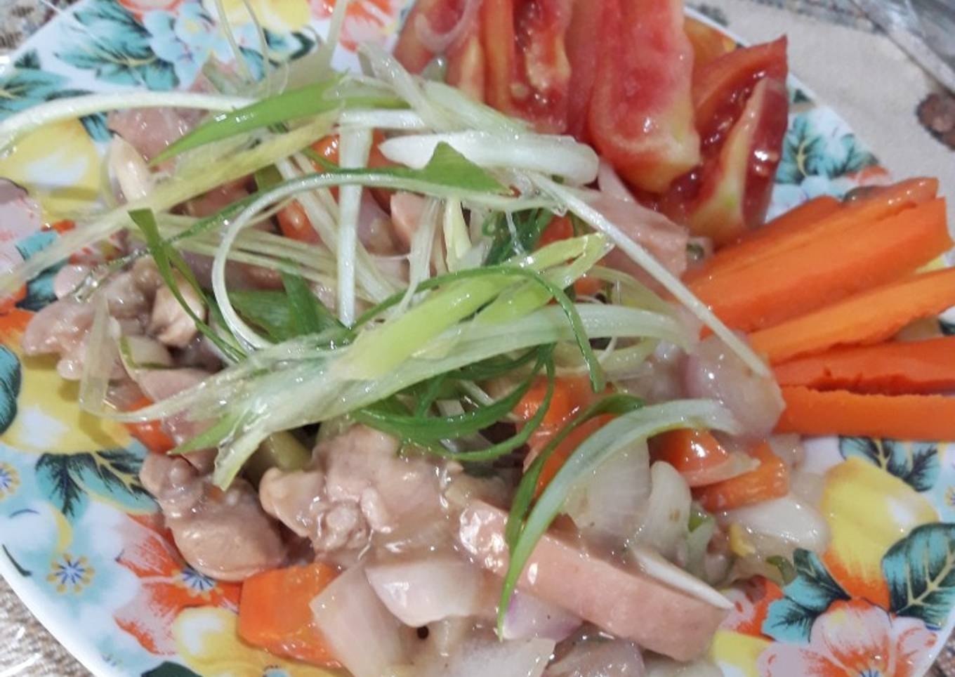 Ayam & canned pork saos inggris