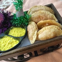 A picture of Leftover bread peda gujiya.