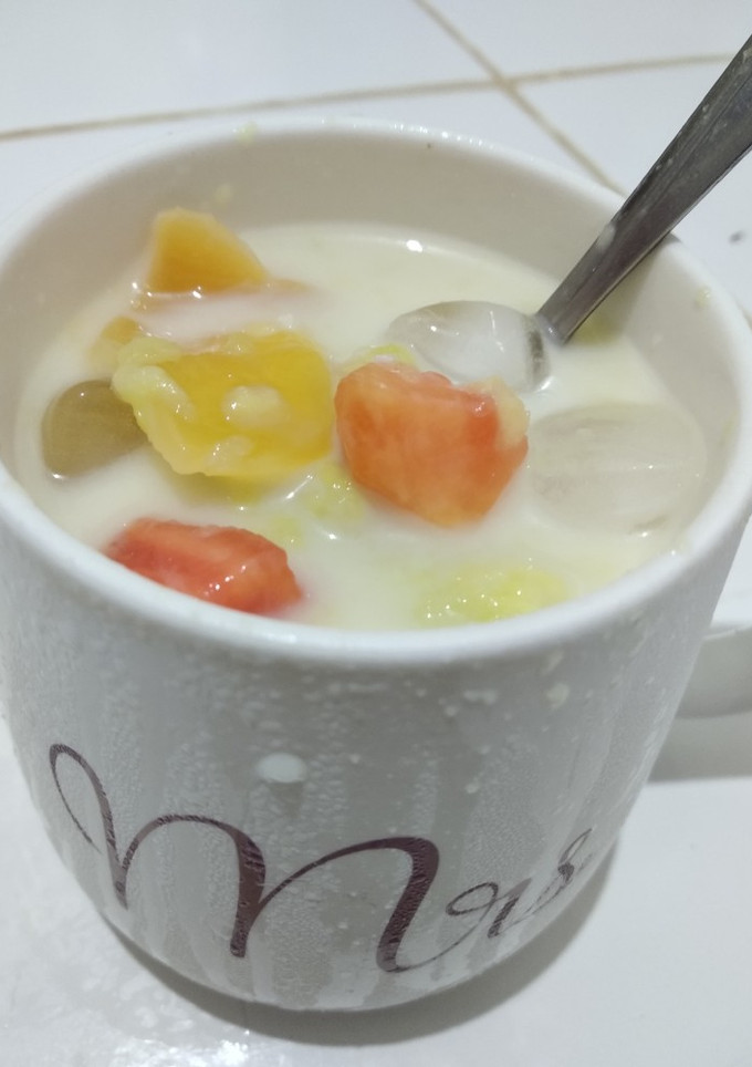 Foto resep Es teler 77 rumahan "alpukat, nangka, kelapa muda"