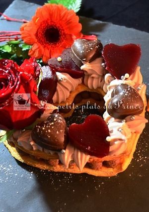 Une photo de Heart cake St Valentin
