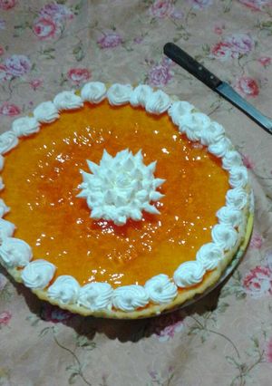 Una foto de Tarta de gelatina con crema!