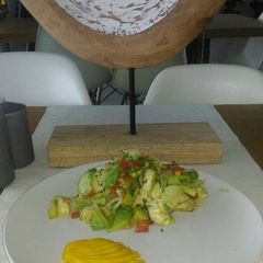 A picture of Chicken avocado salad.