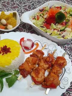 عکسی از دستور کباب حسینی مرغ