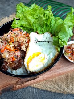 Foto resep Beef Rice Bowl Sambal Matah