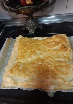 Una foto de Empanada de queso y manzana