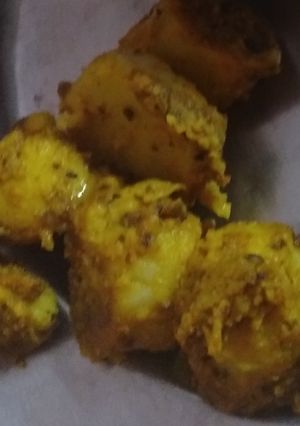 A picture of Colocasia dry sabji.