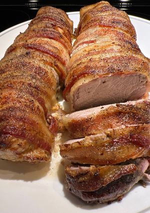 A picture of Bacon 🥓 Wrapped Pork Tenderloin.