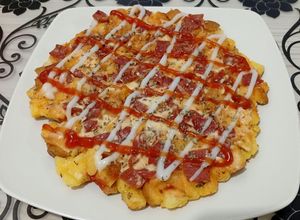 Foto resep Pizza Roti Tawar Topping Smoked Beef 🍞 🍕