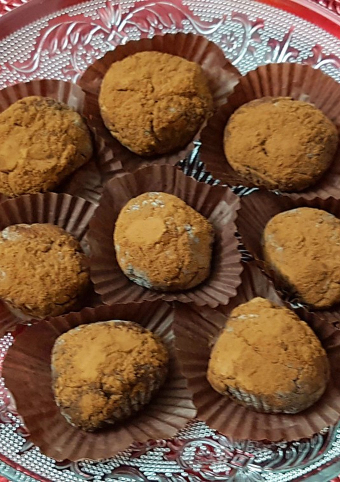 Una foto de Trufas de plátano y cacao