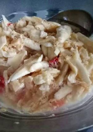 Foto resep Pencok Cuka Lahang Pisang Bekorek ala banjar