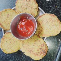 A picture of Yam cutlet (suvarna gadde cutlet).