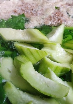 Hình của món Canh cua rau mồng tơi.