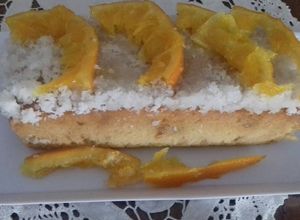 Una foto de Budín de naranja y coco 🍊