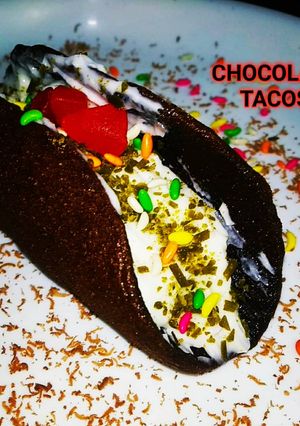 A picture of Chocolate tacos.