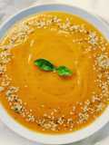 Vellutata di lenticchie rosse, zucca e patate dolci