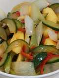 Cucumber and mango