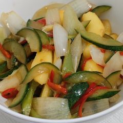 Cucumber and mango A picture of Cucumber and mango.