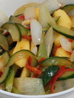 A picture of Cucumber and mango.