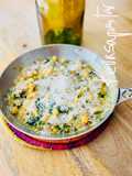 Carbonara de Garbanzos con Espinacas 🍃🍃 🥓🥓 🧀🧀