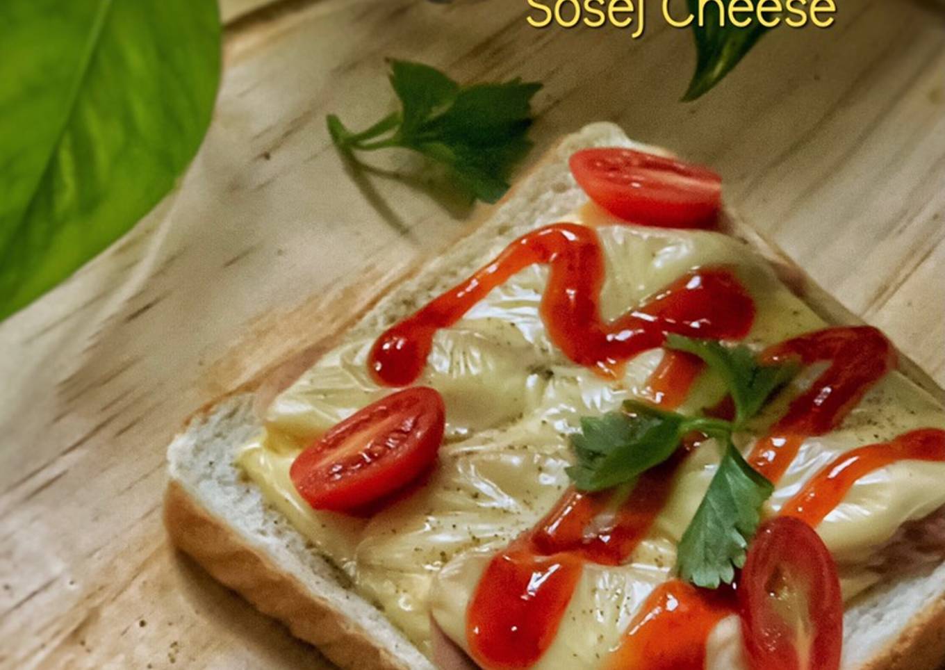 Roti bakar dengan saus keju