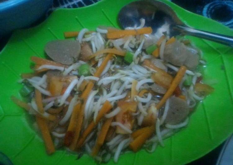 Tumis Tauge+Wortel+Bakso