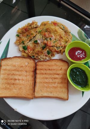 A picture of Masala omelette.
