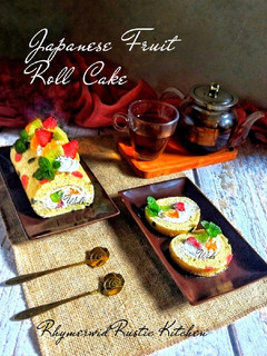 Foto resep Japanese Fruit Roll Cake