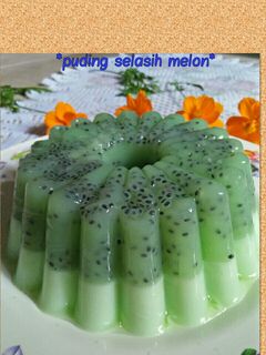 Foto resep *puding selasih melon*