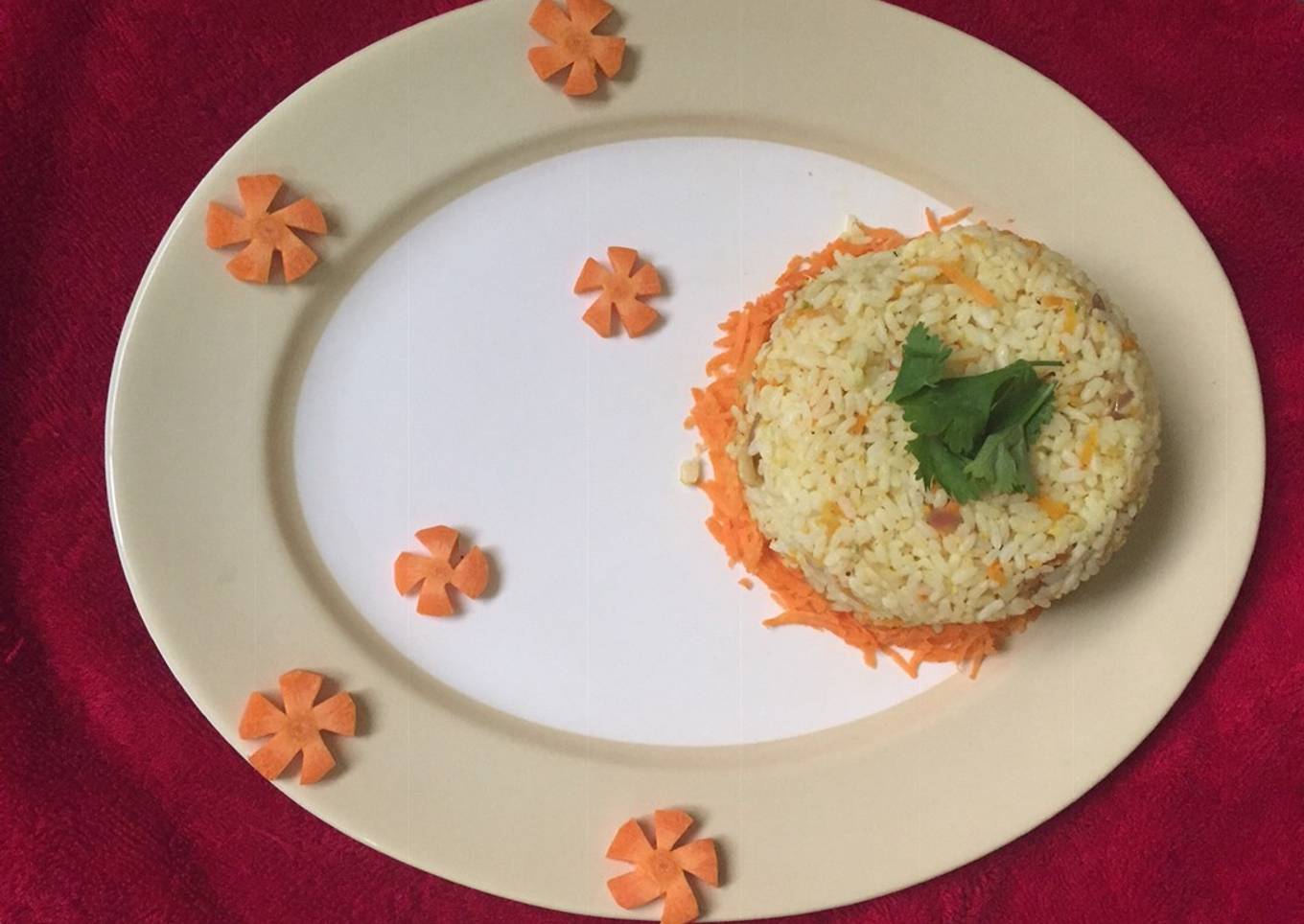Carrot biryani