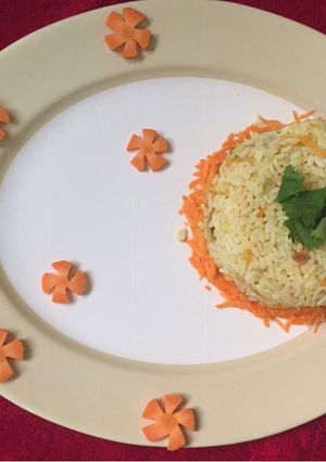 A picture of Carrot biryani.