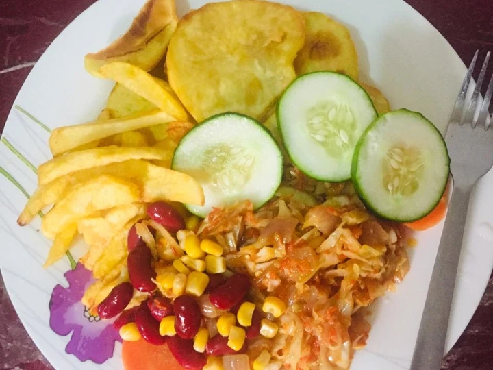 Easy Steps to Make Recipe Irish potato chips 🍟 /fried sweet potatoes &amp;amp; cabbage sauce that is So Delicious, Really Delicious}