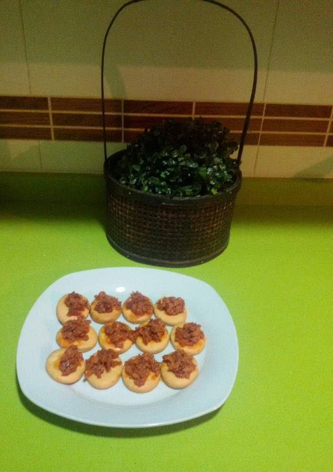 Una foto de Canapés de picadillo de chorizo con Thermomix