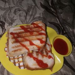 A picture of Corn cheese sandwich.